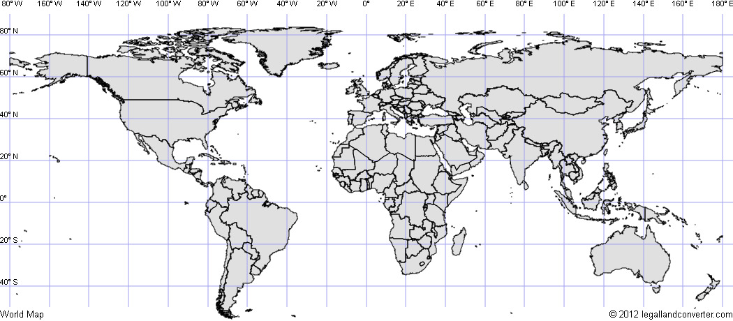 Click for larger World Map with Latitude and Longitude Grid